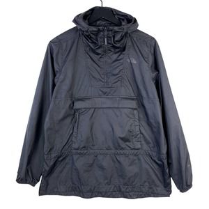 The North Face Womens (M) Windwall Windbreaker Pullover 1/2 Zip Jacket Black